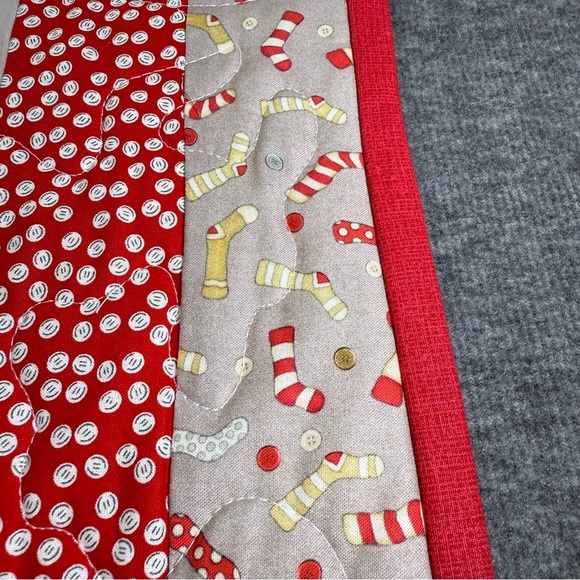 Baby Quilt Sock Monkey Themed Patchwork Quilt 36”X46” Flannel Backing - Picture 4 of 12